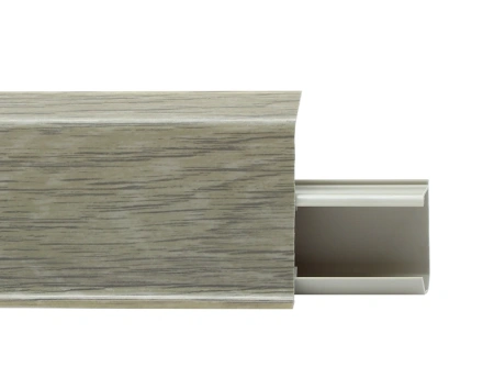 Плинтус с мягким краем со съемной панелью 55 мм