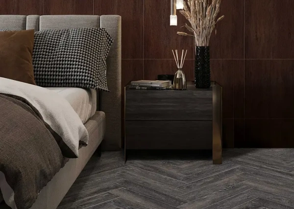 SPC ламинат Cronafloor Herringbone Дуб Бордо H006