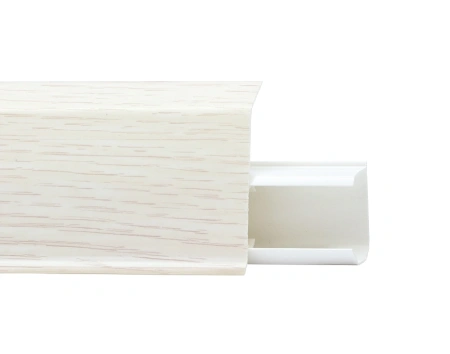 Плинтус с мягким краем со съемной панелью 55 мм