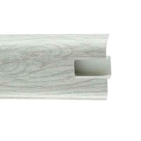 Плинтус с мягким краем и кабель-каналом (58 мм)