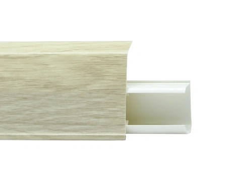 Плинтус с мягким краем со съемной панелью 55 мм