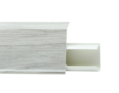 Плинтус с мягким краем со съемной панелью 55 мм