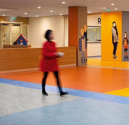 Натуральный линолеум 3055 fresco blue (Forbo Marmoleum Real)